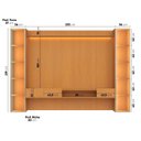 Ver imagem 3 de Painel para TV até 84 Polegadas com LED com Vidro Reflecta 100% MDF 305cmx219cm 2 Cristaleiras Porta Vitoria Regia Yescasa