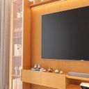 Ver mais imagens de Painel para TV até 84 Polegadas com LED com Vidro Reflecta 100% MDF 305cmx219cm 2 Cristaleiras Porta Vitoria Regia Yescasa