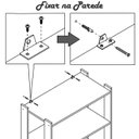 Ver imagem 5 de Estante Armario Multiuso 2 Portas e 4 Prateleiras Mell Preto Ey202 Novam
