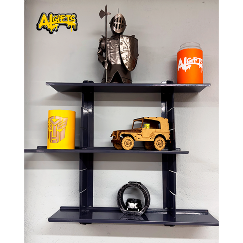 Kit Prateleira Versátil em Aço 59x59cm - Cinza Grafite