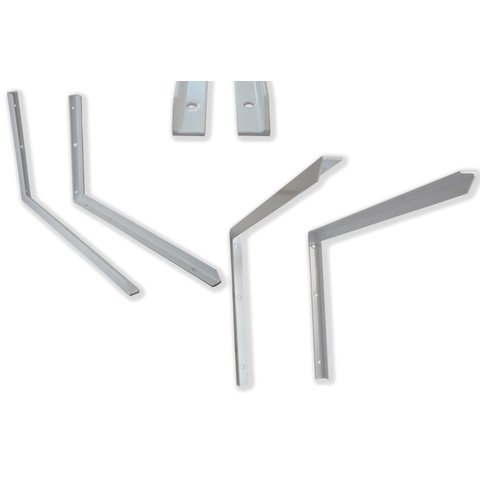 4x Suporte cantoneira reforçada SEM MÃO FRANCESA- 50cm- Branca- Marca Hayner