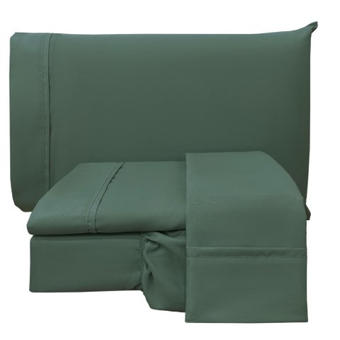 Jogo de Cama Lençol Queen Conforto Percal 300 Fios 4 Peças - Verde