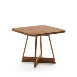 Mesa de Jantar Átria Quadrada 4 Lugares 90x90cm Pés Metal Nf Cor:nogal com Freijó - 2