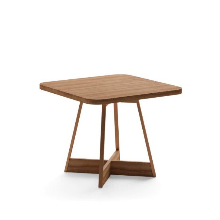 Mesa de Jantar Átria Quadrada 4 Lugares 90x90cm Pés Metal Nf Cor:nogal com Freijó Mesa de Jantar Átria Quadrada 4 Lugares 90x90cm Pés Metal Nf Cor:nogal com Freijó