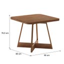 Ver imagem 4 de Mesa de Jantar Átria Quadrada 4 Lugares 90x90cm Pés Metal Nf Cor:nogal com Freijó