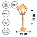 Ver imagem 4 de Abajur Grande de Chão SÃO THOMÉ MDF Luminária - MDF CRU