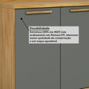 Ver imagem 6 de Balcão de Cozinha 3 Portas Tampo 100% MDF 120cm Malta Cinza/Amêndoa/Platina Espresso Móveis