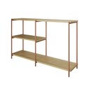 Ver imagem 2 de Aparador Industrial Artesania 120cm Aparador Console para Sala Hall Entrada Corredor - Cobre/Freijó