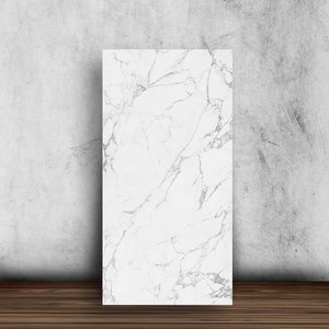 Placa Decorativa Flexível 3d Revestimento de Parede Mármore Branco - 0,90x0,60 Cm