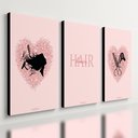 Ver imagem 1 de Kit 3 Quadro Decorativo Hair Studio Salão Cabelereira Beleza 40x28cm