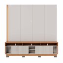Ver imagem 6 de Home Theater Jordão para TV 75" 200cm MDF-MDP com LED Off White Matte-Freijó Colibri Móveis