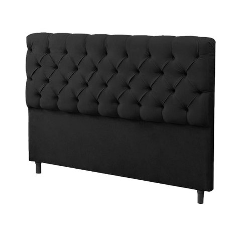 Cabeceira Queen para Cama Box 160cm Sofia Suede - Belliv Decor:preto