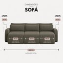 Ver imagem 4 de Sofá Retrátil 6 Lugares Veludo Apolo 3,00 Mts Café