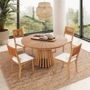 Verniz Mel/Corda Ocre/Tecido Acquablock Cru