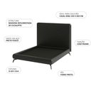 Ver imagem 3 de Cama Queen Pés Ferro Nami com Cabeceira Parise Corano Preto - Nexta Casa