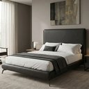 Ver imagem 2 de Cama Queen Pés Ferro Nami com Cabeceira Parise Corano Preto - Nexta Casa