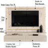 Painel Bancada Suspenso Para Tv 75" 2851 Off White Madetec - 10