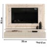 Painel Bancada Suspenso Para Tv 75" 2851 Off White Madetec - 9