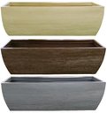 Ver imagem 4 de Kit 3 Vaso Planta 100x30 Jardineira Floreira Polietileno BGPLASTICOS CORES VARIADAS