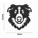 Ver imagem 2 de Quadro Decorativo Dino Border Collie Vazado Parede Escultura 3d Minimalista