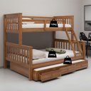 Ver imagem 3 de Beliche Casal/solteiro + Cama Auxiliar de Casal com Gavetas