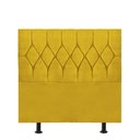 Ver imagem 1 de Cabeceira Estofada Istambul Capitonê 100cm Solteiro Box Quarto Corino Amarelo - Ahazzo Móveis