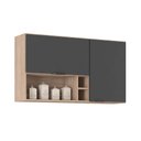 Ver imagem 1 de Armário de Cozinha Modulado Aéreo Firenze 2 Portas 120cm Avena/Grafito - Demóbile