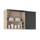 Ver imagem 5 de Armário de Cozinha Modulado Aéreo Firenze 2 Portas 120cm Avena/Grafito - Demóbile