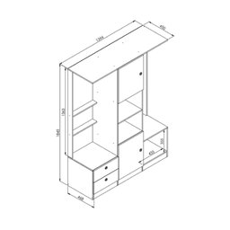 Quarto Juvenil com Cama, Guarda Roupas e Mesa de Cabeceira 80 Tókio Montana - 5