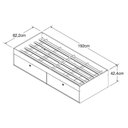 Ver imagem 4 de Quarto Juvenil com Cama, Guarda Roupas e Mesa de Cabeceira 80 Tókio Montana