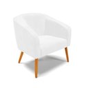 Ver imagem 4 de Kit 01 Namoradeira 02 Lugares e 02 Poltronas Stella Corano Pés Palito Castanho - D’Rossi - Branco