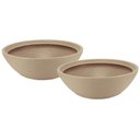 Ver imagem 1 de Kit 2 Vasos Indi 22cm para Planta Folhagens Flores Polietileno Tramontina Areia Jardim Varanda