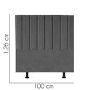 Ver imagem 3 de Cabeceira Estofada Carla 100cm Solteiro para Cama Colchão Box Quarto Linho Cinza - Aurora Line