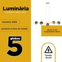 Ver imagem 4 de Pendente Luminaria Lustre de Teto Jabuticaba 5 Globos Vidro Decoração Iluminação Casa Sala Cozinha