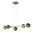 Ver imagem 6 de Pendente Luminaria Lustre de Teto Jabuticaba 5 Globos Vidro Decoração Iluminação Casa Sala Cozinha