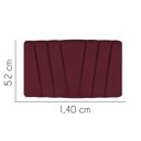 Ver imagem 2 de Painel Estofada Bélgica 140CM Casal Suede Bordo - D A DECOR