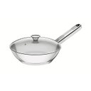 Ver imagem 1 de Frigideira Tramontina Allegra 20cm 1,3L Aço Inox Fundo Triplo com Tampa