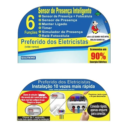 Sensor De Presenca Microcontrolado, Lente de 180 graus, Com Fotocelula, 6 Funções - Sobrepor Parede - 3