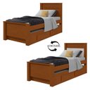 Ver imagem 2 de Cama Solteiro Athenas com Auxiliar Frassino Off White Flex - Lopas