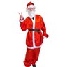 Fantasia Roupa de Papai Noel Adulto Conjunto de Natal Cetim - 5 Peças - 1