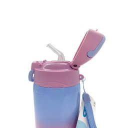 Copo Térmico Parede Dupla com Canudo Rosa - Buba - 1