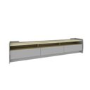 Ver imagem 2 de Rack 3 Gavetas Cinza Off White 220cm Atrox Shop Jm