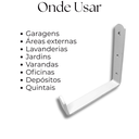 Ver imagem 5 de Kit com 2 Suportes de Parede Gancho Aço Resistente Tipo U Bicicleta Escada Mangueira