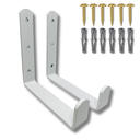 Ver imagem 4 de Kit com 2 Suportes de Parede Gancho Aço Resistente Tipo U Bicicleta Escada Mangueira