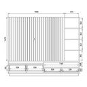 Ver imagem 5 de Estante Home Ripado Tv 82 Pol 240 Cm Cancun Freijo Off White Matte Colibri