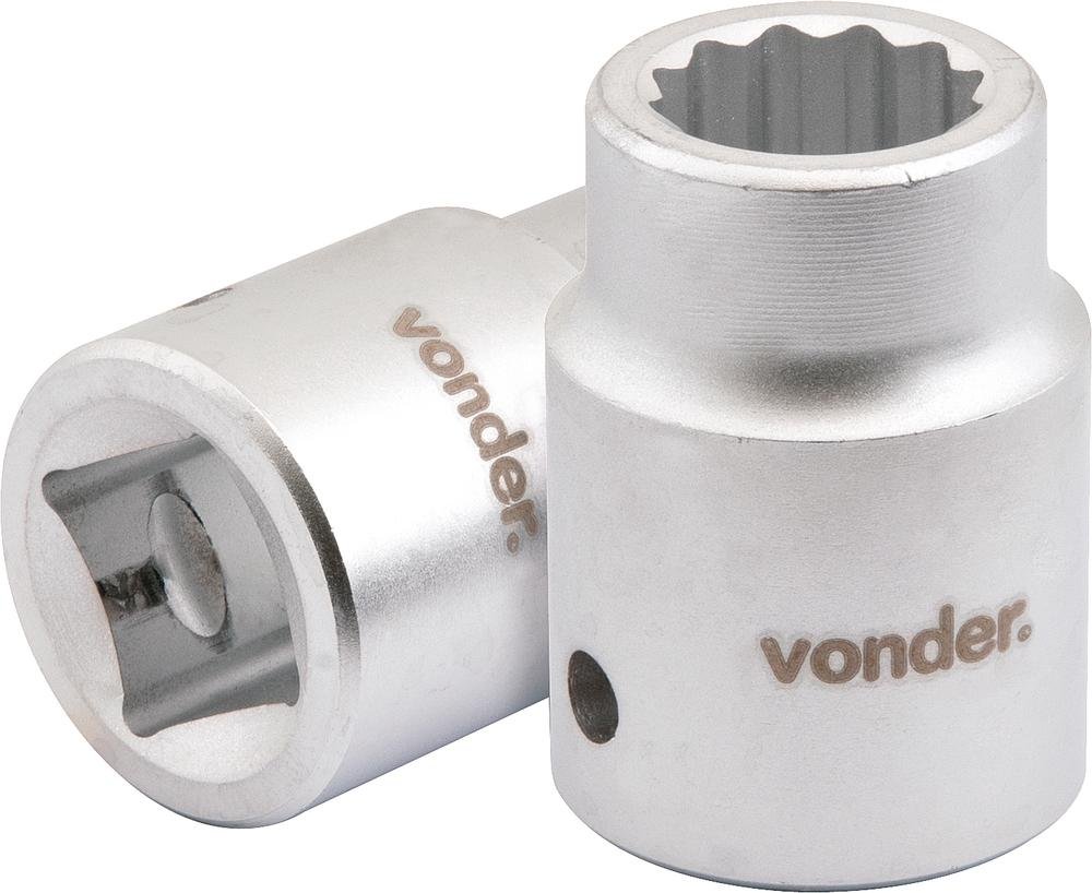Soquete estriado enc 3/4" 36mm curto vanád. Vonder