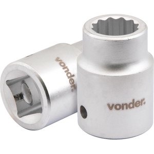 Soquete estriado enc 3/4" 36mm curto vanád. Vonder