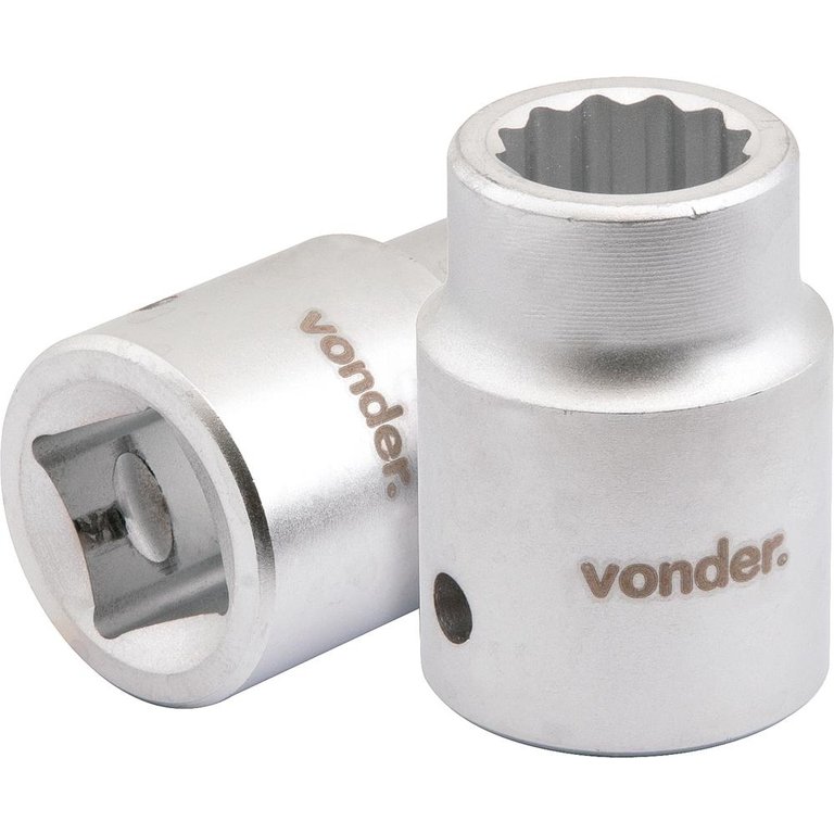 Soquete estriado enc 3/4" 36mm curto vanád. Vonder