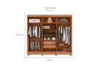 Ver imagem 3 de Guarda Roupa Casal com Espelho 6 Portas 2 Gavetas Eden Lux
