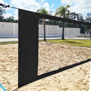 Rede Multiuso Zaka Volei Beach Futevolei com banda lateral Preta 9,60m x 1m